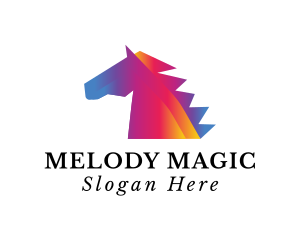 Digital Marketing - Gradient Horse Equine logo design