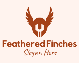 Winged Helmet Wings logo design