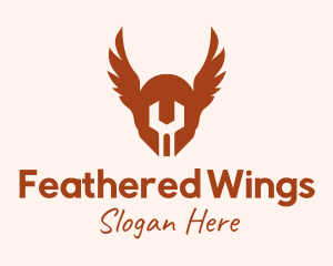 Winged Helmet Wings logo design