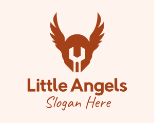 Winged Helmet Wings logo design