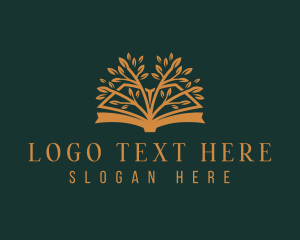 Study - Literature Book Tree logo design