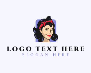 Stylist - Pinup Model Woman logo design