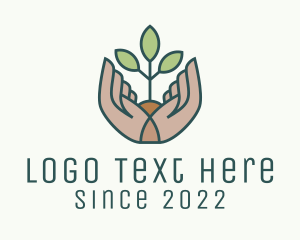 Organic - Seedling Hand Garden logo design