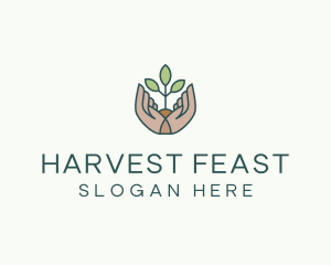 Plant Seedling Hand Garden logo design