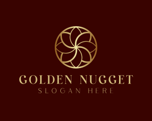 Golden Floral Spa  logo design