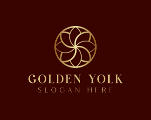 Golden Floral Spa  logo design