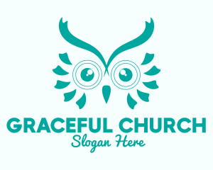 Daycare - Teal Cute Owl logo design