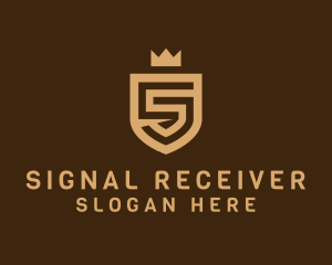 Royal Security Shield Crown logo design