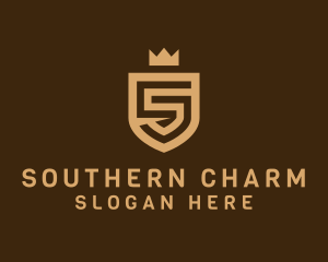 Royal Security Shield Crown logo design