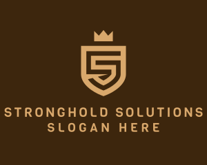 Royal Security Shield Crown logo design