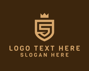 Letter S - Royal Security Shield Crown logo design