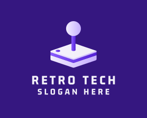 Retro Gaming Joystick logo design