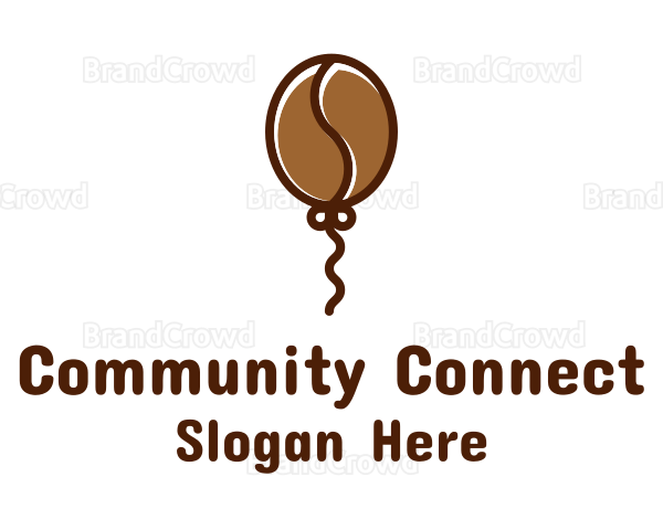 Flying Coffee Balloon Logo