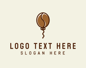 Brown - Flying Coffee Balloon logo design