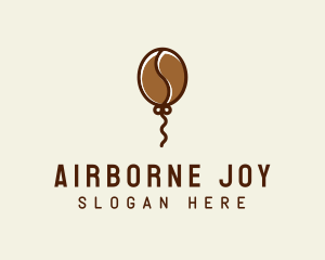 Flying Coffee Balloon  logo design