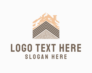 Construction - House Flooring Pattern logo design