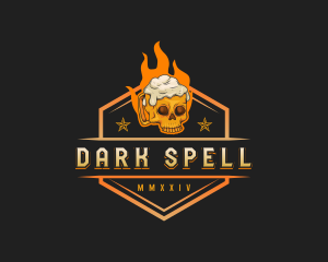 Flaming Skull Beer logo design