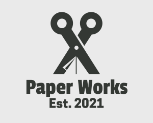 Paper - Paper Art Scissors logo design