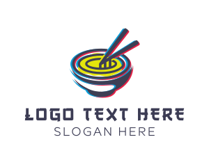 Restaurant - Glitch Bowl Ramen logo design