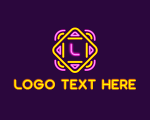 Party - Neon Arcade Light logo design