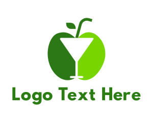 Green - Green Apple Cocktail logo design