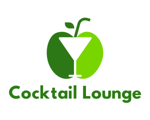 Green Apple Cocktail logo design