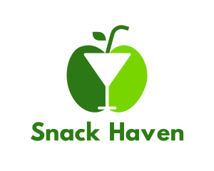 Green Apple Cocktail logo design