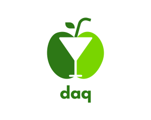 Pub - Green Apple Cocktail logo design