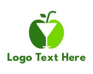 Flavor - Green Apple Cocktail logo design