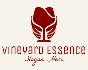 Eco Wine Glass logo design