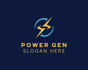 Generator - Electric Lightning Bolt logo design