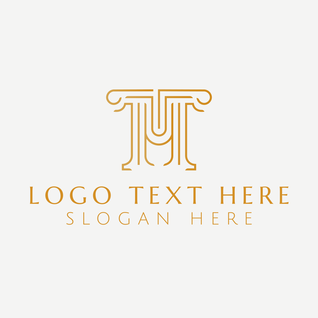 Gold Pillar Letter M Logo | BrandCrowd Logo Maker