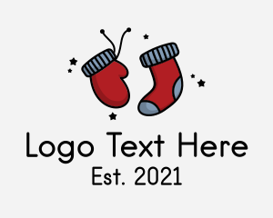 Xmas - Winter Holiday Socks logo design