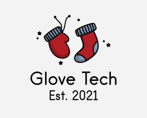 Glove - Winter Holiday Socks logo design