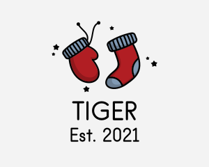 Festival - Winter Holiday Socks logo design