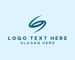 Minimal - Spiral Portal Letter S logo design