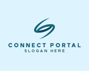 Portal - Spiral Portal Letter S logo design