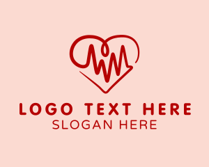 Cardiovascular - Heart Pulse Lifeline logo design