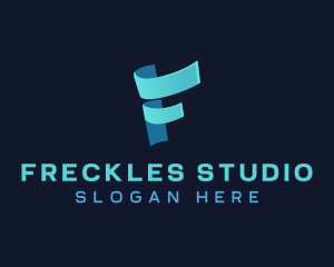 3D Creative Studio Letter F logo design