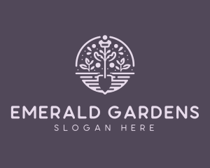 Gardening Shovel Plant logo design