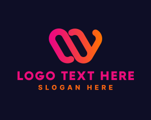 Letter W - Modern Media Company Letter W logo design