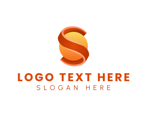 Letter S - Company Sphere Ribbon Letter S logo design