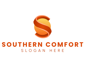 Company Sphere Ribbon Letter S logo design