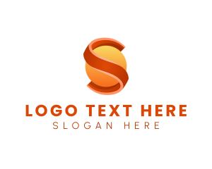 Company - Company Sphere Ribbon Letter S logo design