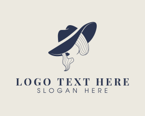 Floppy Hat - Woman Fashionwear Hat logo design