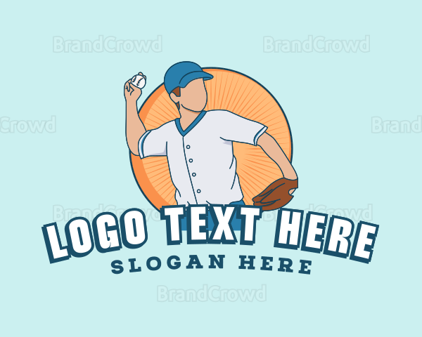 Baseball Player Pitcher Logo