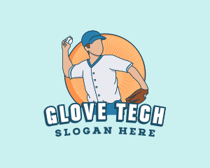 Baseball Player Pitcher logo design