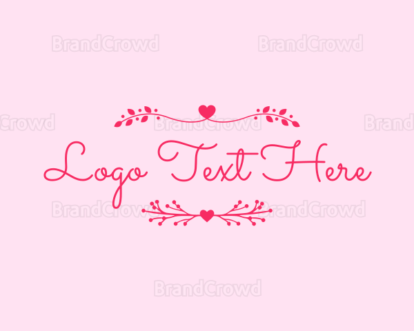 Heart Leaves Signage Logo