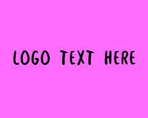 Text - Hot Pink Graffiti Wordmark Text Font logo design