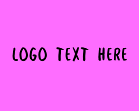 Young - Hot Pink Graffiti Wordmark Text Font logo design